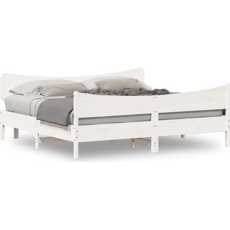 Maison Exclusive - Giroletto senza Materasso Bianco 180x200 cm Legno Massello Pino