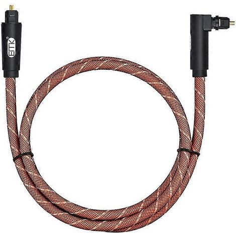 Câble optique EMK à 90° pour son numérique 5.1 SPDIF, fibre optique audio Toslink, 1 m (1/5)