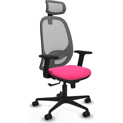 Silla de oficina piqueras y crespo Cilanco gris y rosa (1/2)