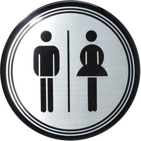 ETICHETTA TONDA 'TOILETTE UOMINI/DONNE' Ø 10 cm