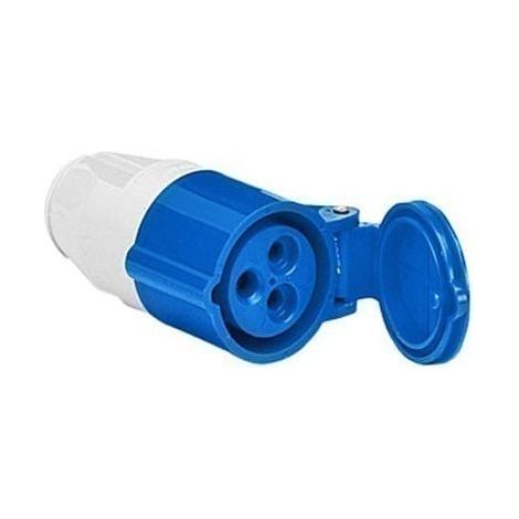 Prise fiche femelle P17 16A avec couvercle pour caravane et camping-car (1/2)