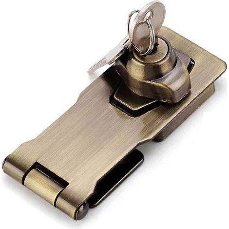 Loquet de sécurité pour armoire, 6,35 cm (2,5 pouces), alliage de zinc, couleurs argent et vert, angle de 90°.-AquaForge (1/5)