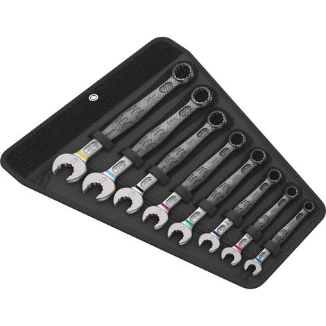 Wera 05020241001 6003 Joker 8 Imperial Set 1, Assortimento di chiave a forchetta e chiave poligonale, in pollici, 8-teilig (1/5)