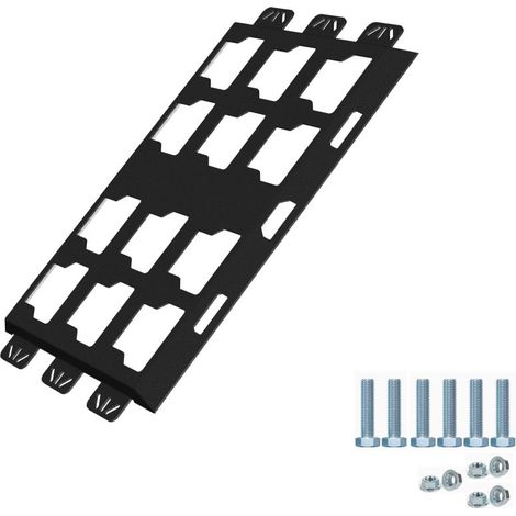 Panneau d'installation compatible avec les systèmes d'emballage Milwaukee, 45 kg, métal revêtu, pour le rangement et l'organisation des outils (panneau noir intégral - 1 pièce) (1/3)