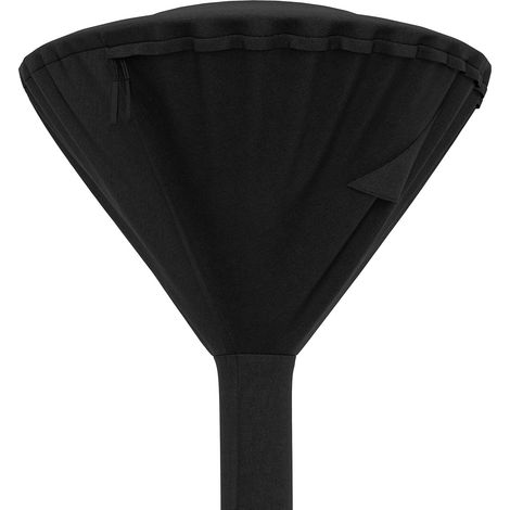 Housse de Protection Imperméable pour Chauffage de Terrasse, Abdeckhaube für Heizstrahler und Wärmestrahler, Rundform für Säulenheizer bis 2.4m Höhe, 80x40cm Bodenfläche, Schwarz (1/4)