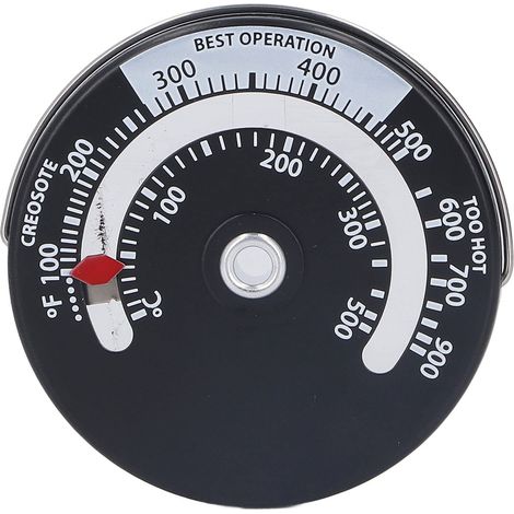 Termometro magnetico per fornelli 0-500℃ con quadrante in lega di alluminio, termometro di alta precisione per forni, caminetti e stufe a legna.