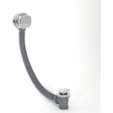 Milano Arvo Overflow Bath Filler Tap and Pop Up Click Clack Waste - Chrome (1/4)