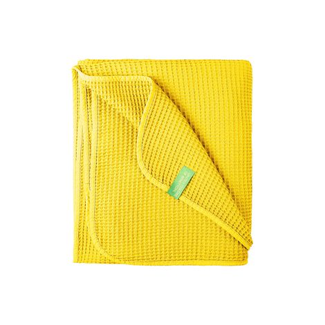 MANTA 140x190CM 200GSM 100%ALGODON AMARILLO CASA BENETTON