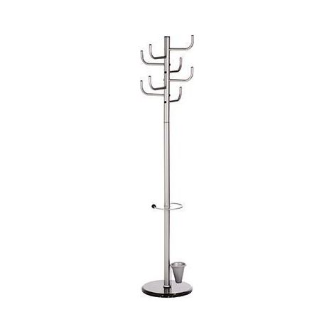 Garderobenständer 37,5 x 172 cm (D. x H) Metall pulverbeschichtet silber (1/3)