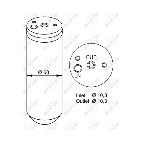 Filtre déshydratant, climatisation NRF 33293 MERCEDES-BENZ 1638300083