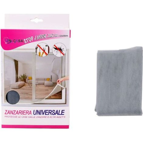 Trade Shop - Mampara Adhesivo Gris Universal Con Cinta De Velcro 150x220 Cm 12922 - (1/2)