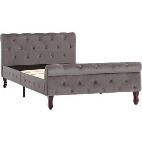 Maison Exclusive - Bettgestell Grau Samt 100 x 200 cm