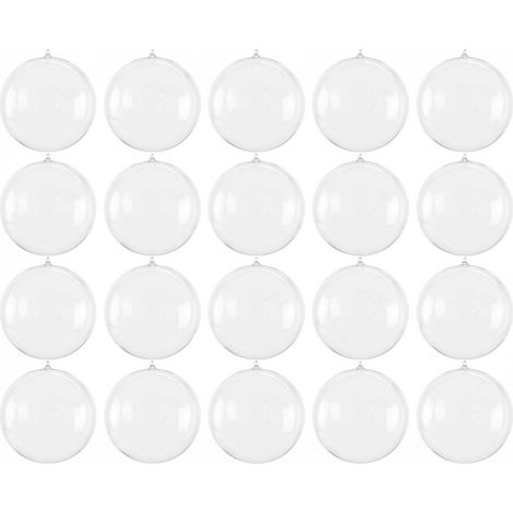 Boule De Noël Transparente - Ornements À Remplir Soi-Même - Acrylique - 6 Cm - 20 Pièces (1/5)
