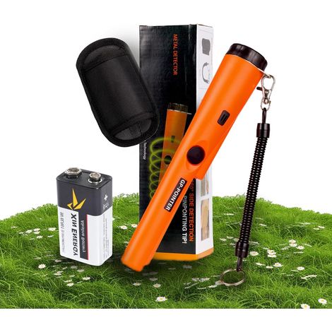 RHG GP-POINTER Petite tige de positionnement en métal Détect de métaux Détect d'or et d'argent portable Détect de trésors (Orange)