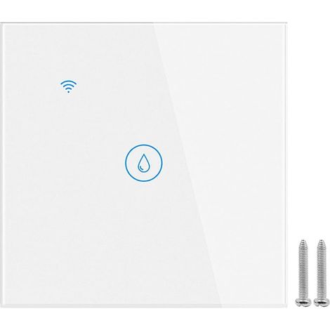 WiFi Smart Chauffage Minuterie Interrupteur Mural Tactile Chaudière Compatible avec Smart Life APP (Blanc, 40A 8000W) (1/5)