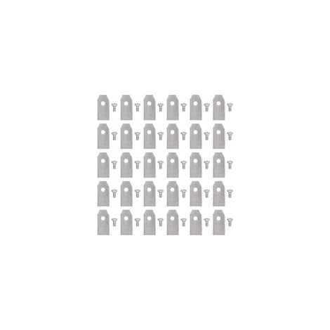 Jeu de 30 lames de tondeuse à gazon en acier inoxydable haute résistance aux intempéries, compatibles avec Husqvarna. (1/5)
