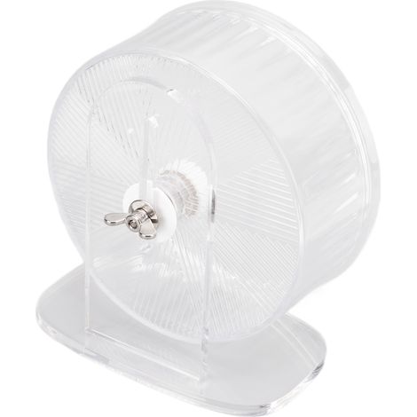 Roue d'exercice silencieuse en acrylique antidérapant pour hamster doré, 21 cm de diamètre. (1/5)