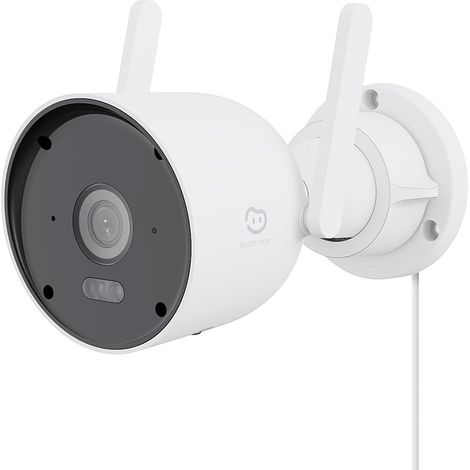 Caméra de Surveillance Extérieur 4K, Caméra WiFi Extérieur avec Vision Nocturne Couleur, Détection Personnes/Véhicules, Audio Bidirectionnel, Alarme Sirène/Flash, IP66, ONVIF/RTSP (1/5)