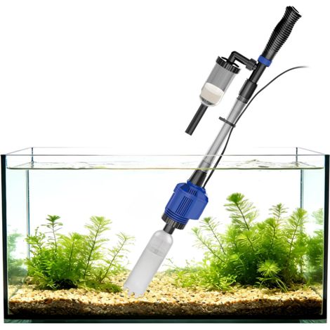 3 en 1 Aspirateur Automatique Électrique, Nettoyeur pour Gravier et Sable avec Changement d'eau, Aspirateur de Gravier Convient pour Aquarium Moyen et Grand