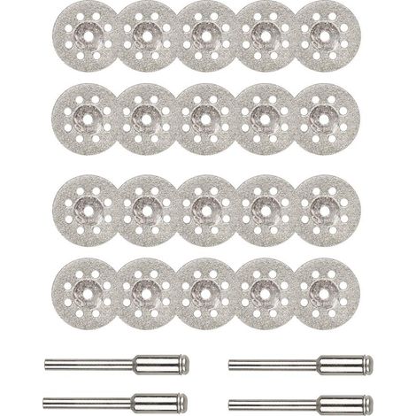 Disque De Coupe Diamante - 22 mm x 0 6 mm - Pour Outils Rotatifs - Compatible Mandrin 3 mm - 20 Pièces (1/5)