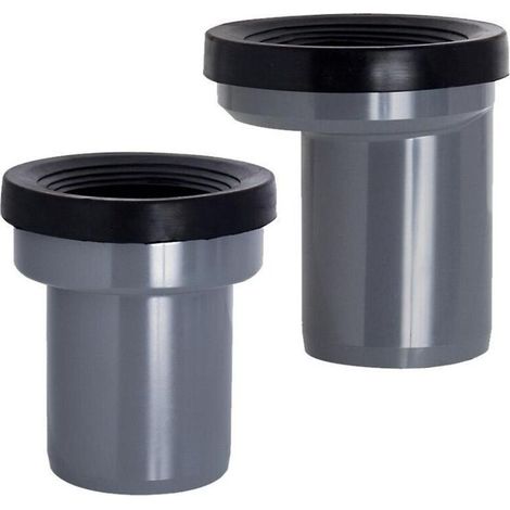 Manchon De Raccordement Wc - Pvc Rigide - Ø90 À 110 Mm - Joint Caoutchouc Inclus - Pour Installation Sanitaire
