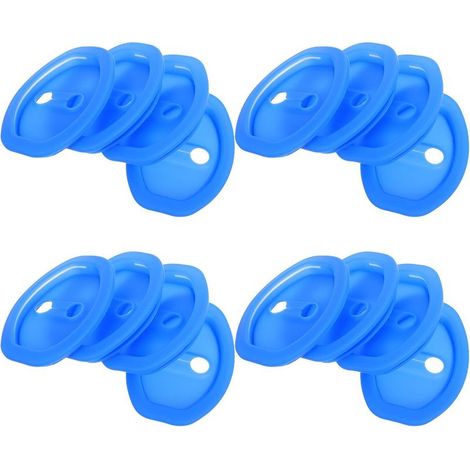 Set di 16 protezioni in silicone per serrature delle portiere dell'auto, coperture blu impermeabili, resistenti alle temperature estreme, accessori per auto antiurto. (1/5)