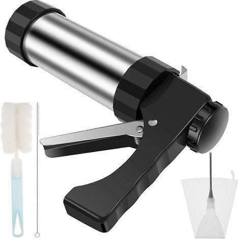 Machine à churros Churrera en acier inoxydable avec 3 embouts différents et douille H (1/5)