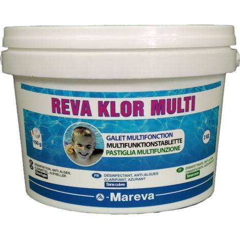 Disinfettante per piscine Reva-Klor Multi MAREVA - 150g - 3kg - 100199U