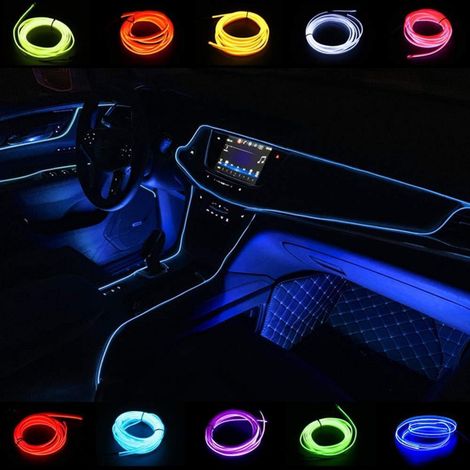 EL-Draht Neonlichtschlauch 2m Blau, flexibel, wasserdicht, DC-12V für Auto-Innenraum (1/5)