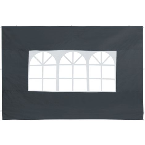 Gazebo side panels 2 pack anthracite 3x2m zip window (1/3)