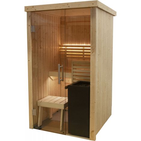 Harvia Variant View Mini Sauna Saunakabine aus Fichte ca. 121 x 118 x 201 cm (1/5)