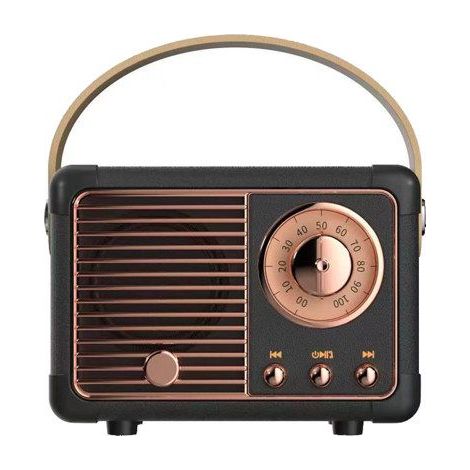 Enceinte Bluetooth - Auteuil - Noir - 3W RMS - Bluetooth 5.0 - Design rétro moderne (1/2)