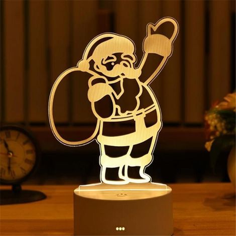 Lampe LED 3D en acrylique Love Romantique pour la maison, veilleuse pour enfants, lampe de table, décor de fête d'anniversaire-1 (1/4)