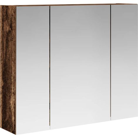 Maison Exclusive - Mobiletto per specchio da bagno Legno vecchio 60 x 14,5 x 50 cm