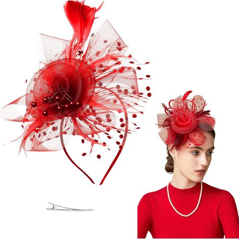 Mini-Blumenhaarspangen, Boho-Blumenhaarspangen, Rosenhaarspangen, Haarclips, süße Haarnadeln, kleine Haarspangen für die Hochzeit, Brauthaarschmuck, Rot (1/2)