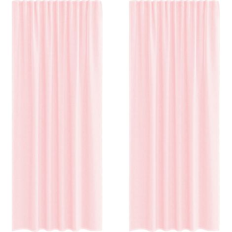 Maison Exclusive - Voile Vorhänge mit Stangentaschen 2 Stk. Hellr