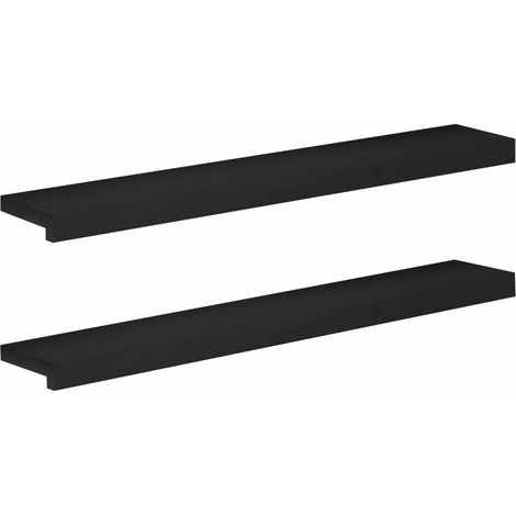 Window Sills 2 pcs Black 90 x 20 x 2 cm Solid Beech Wood vidaXL (1/5)
