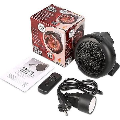 Termoventilatore a parete, mini riscaldatore elettrico con telecomando, termoventilatore a parete per bagno, riscaldatore elettrico a risparmio energetico 4 (1/5)