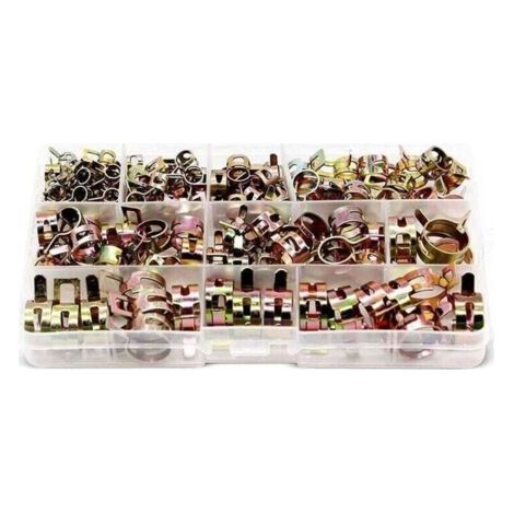 100 Pieces Spring Hose Clamps, Hose Spring Clips Pipe Clamps Adjustable Spring Clip Clamps for Hose Pipes - 6mm/7mm/8mm/9mm/10mm/11mm/12mm/14mm/15mm/17mmm (1/5)