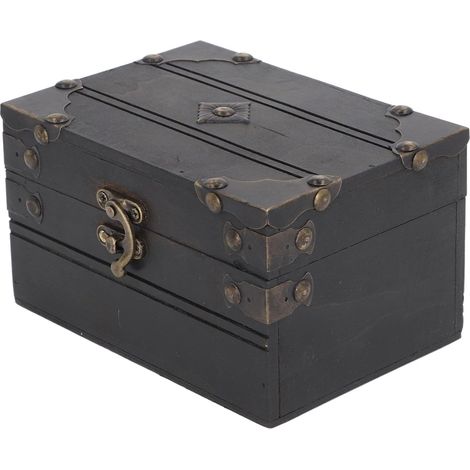 Vintage Wooden Jewelry Storage Box, Handmade Retro Style Chest Case, Ideal Jewelry Organizer for Girls and Women (1/5)