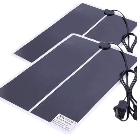 2PCS Tapis Chauffant avec Thermostat, 20W Reglable Tapis Chauffant Reptiles, Coussin Chauffant pour Reptiles Serpents Tortue Geckos Léopard Lézards Amphibien (20w) (1/4)