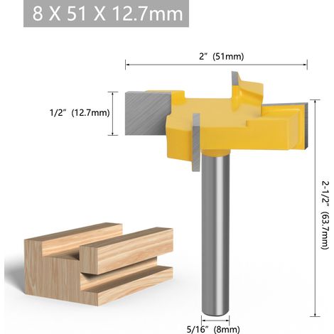 Lntyq 8-mm-Schaft-Fräser, CNC-Fräser, Holzfräser, Hobel, Holzbearbeitungswerkzeug, CNC-Fräser für Holzbretter (1/2)