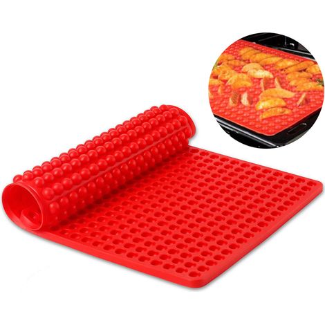 Tapis de cuisson en silicone haute température résistant aux hautes températures, filtre à huile, plaque de cuisson (1/5)