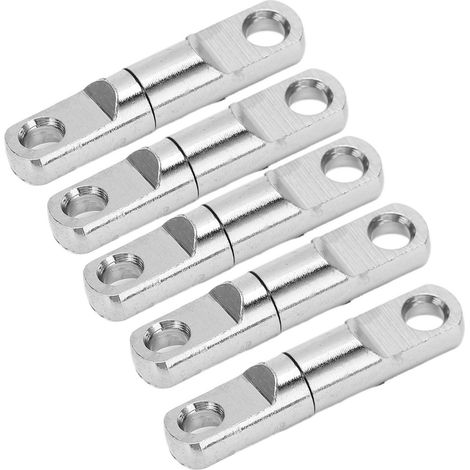 Lot de 5 émerillons de pêche en acier inoxydable, type colonne, à roulement à 360°, avec connecteur d'hameçon, poids 3,5. (1/5)