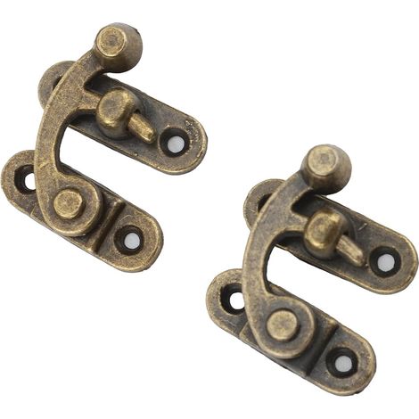 Fermoir à charnière pour boîtes bijoux, en bois, cadeaux (1/5)