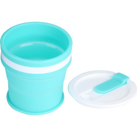 Tasse pliable en silicone de 350 ml, portable et pliable, idéale pour les voyages et les activités de plein air. (1/5)