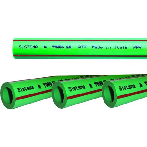 Tubo in ppr pn20 in barre da mt.3 - Specifiche: - Ø mm.25x4,2 - 5 pz
