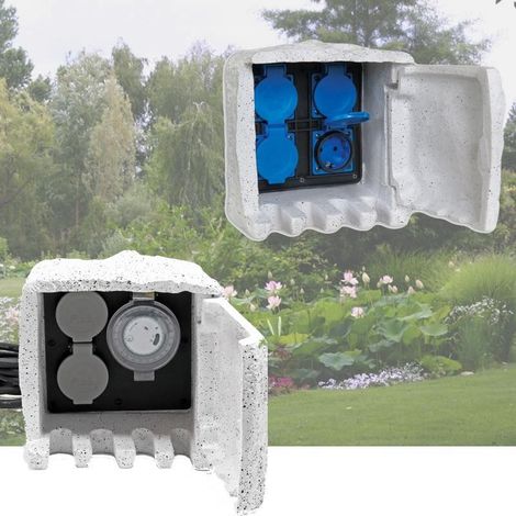 2 Multiprises Bassin De Jardin 1 X 4 Prises Et 1 X 2 Prises + Minuterie (1/5)