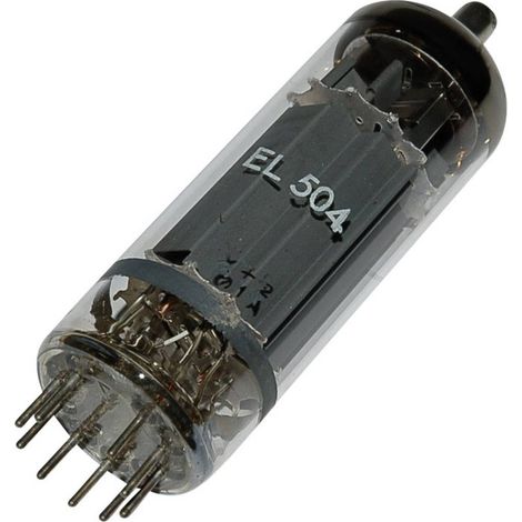 Philips EL 504 = 6 GB 5 A Valvola termoionica Pentodo di potenza 75 V 440 mA Numero Poli (num): 9 Attacco: Magnoval Con