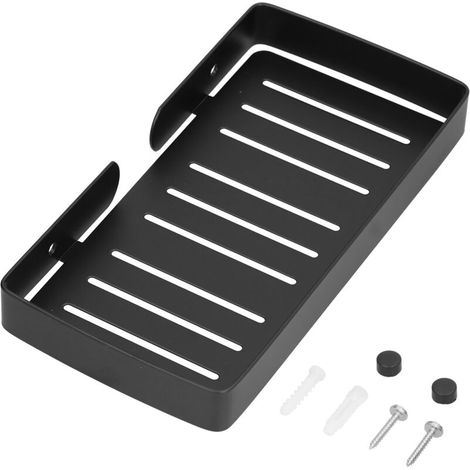 Stainless steel wall-mounted soap and sponge holder with drainer and storage for bathroom, toilet, dormitory and kitchen. (1/5)